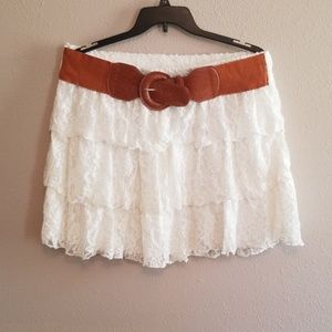 White Lace Skirt